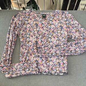 Wild Fable Multicolor Floral Long Sleeve Top